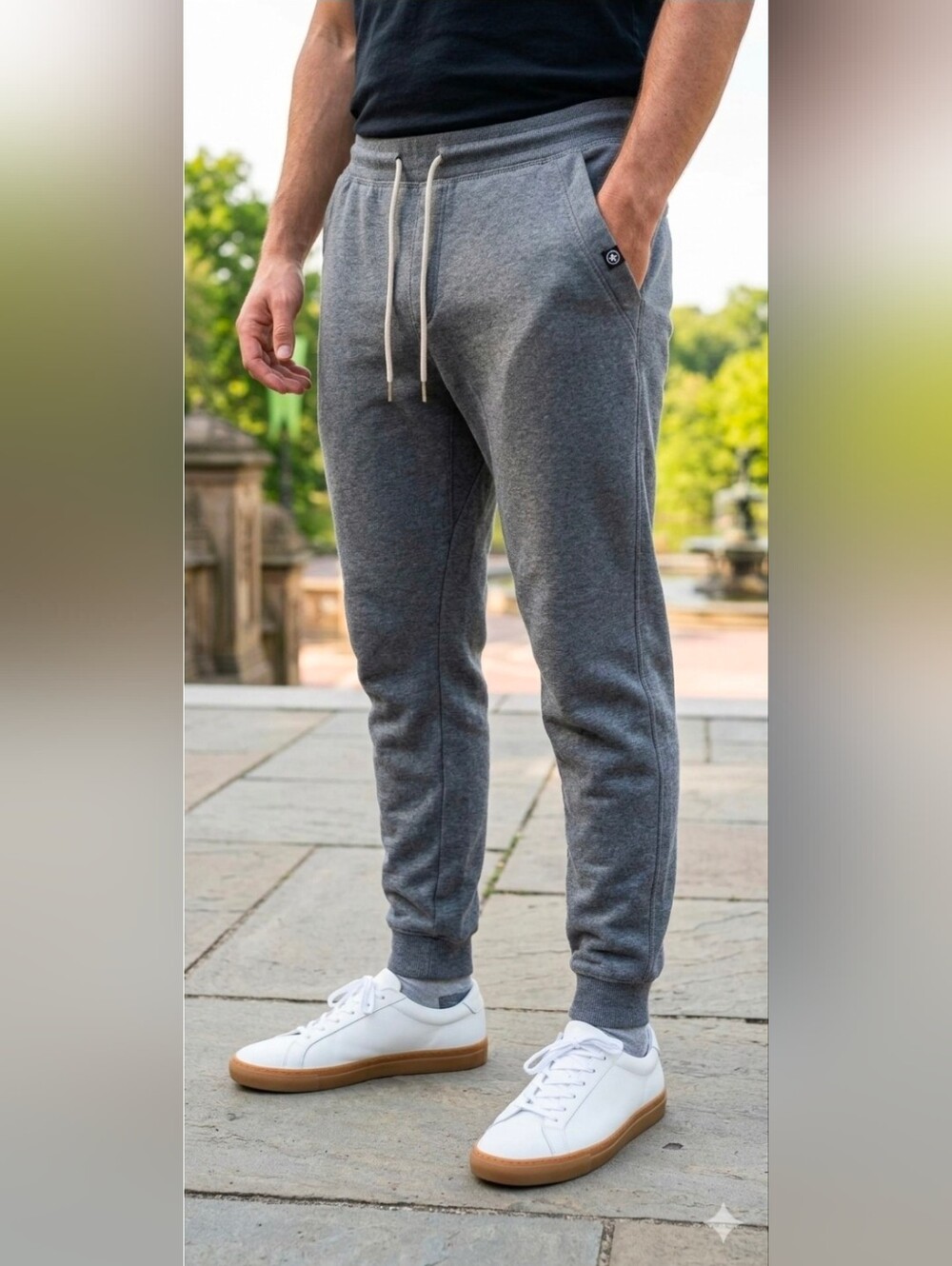 Men's Gray Jogger Sweatpants - Comfortable Everyday Fit